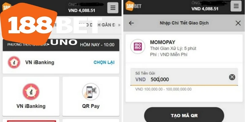 Nạp tiền 188BET: Các phương thức thực hiện và lưu ý cần nắm 3 Các bước nạp tiền vào 188BET rất nhanh chóng, dễ thực hiện