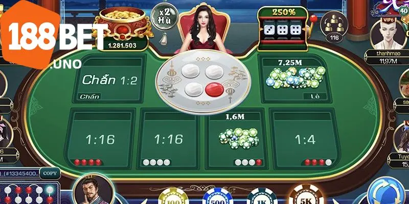 Xóc đĩa online 188BET: Cơ hội giúp bạn đổi đời cực nhanh 4 Một số hình thức cược thường gặp trong trò chơi Xóc Đĩa tại 188BET